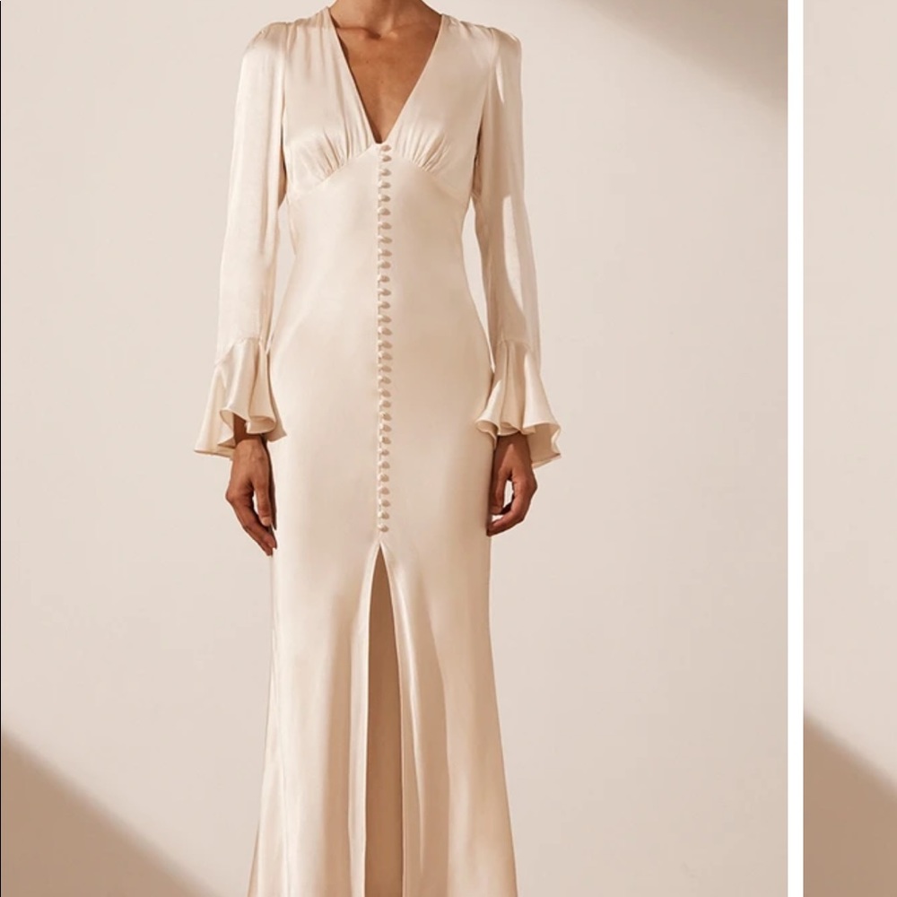 Shona Joy Frill Cuff Midi Dress